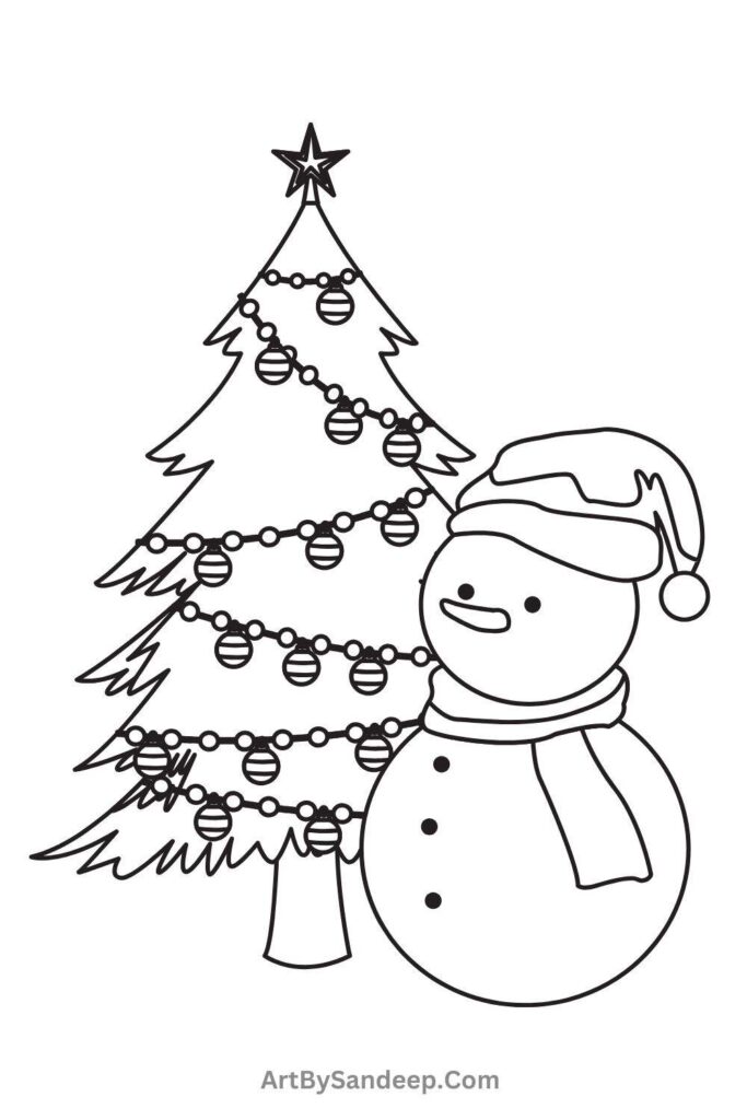 easy christmas ornaments coloring pages 2024