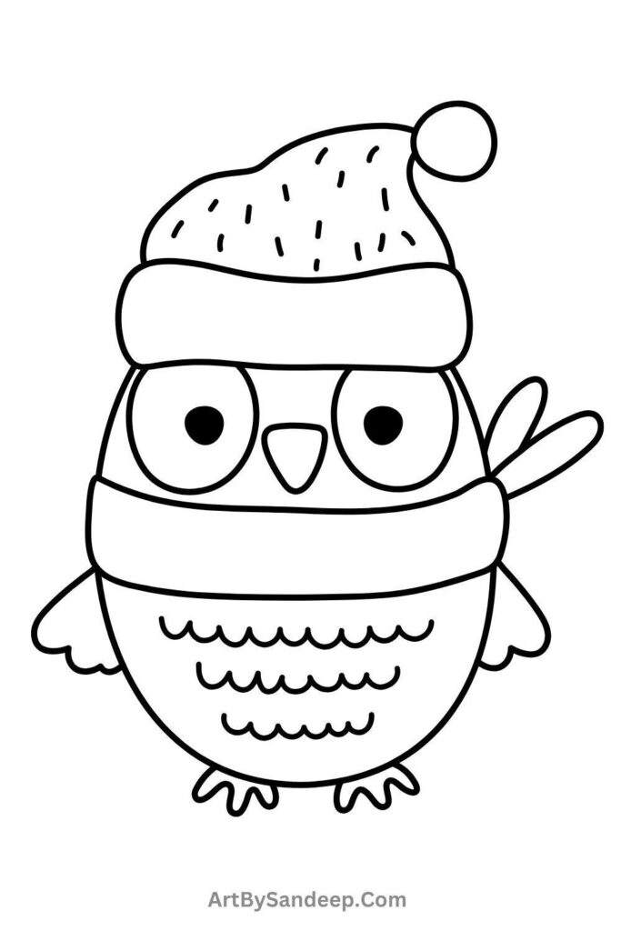 easy cute christmas coloring pages 2024