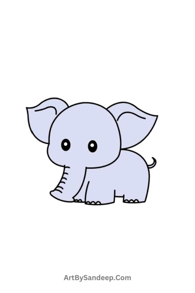 elephant cute drawing