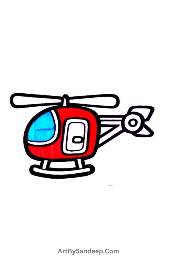 helecopter cute drawing