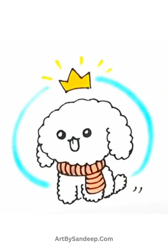 king dog drawing cute