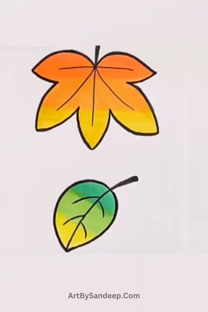 leaf cute drawing