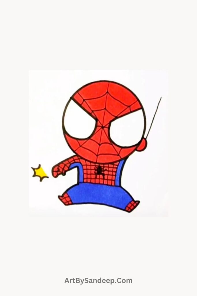 litttle spiderman drawing cute