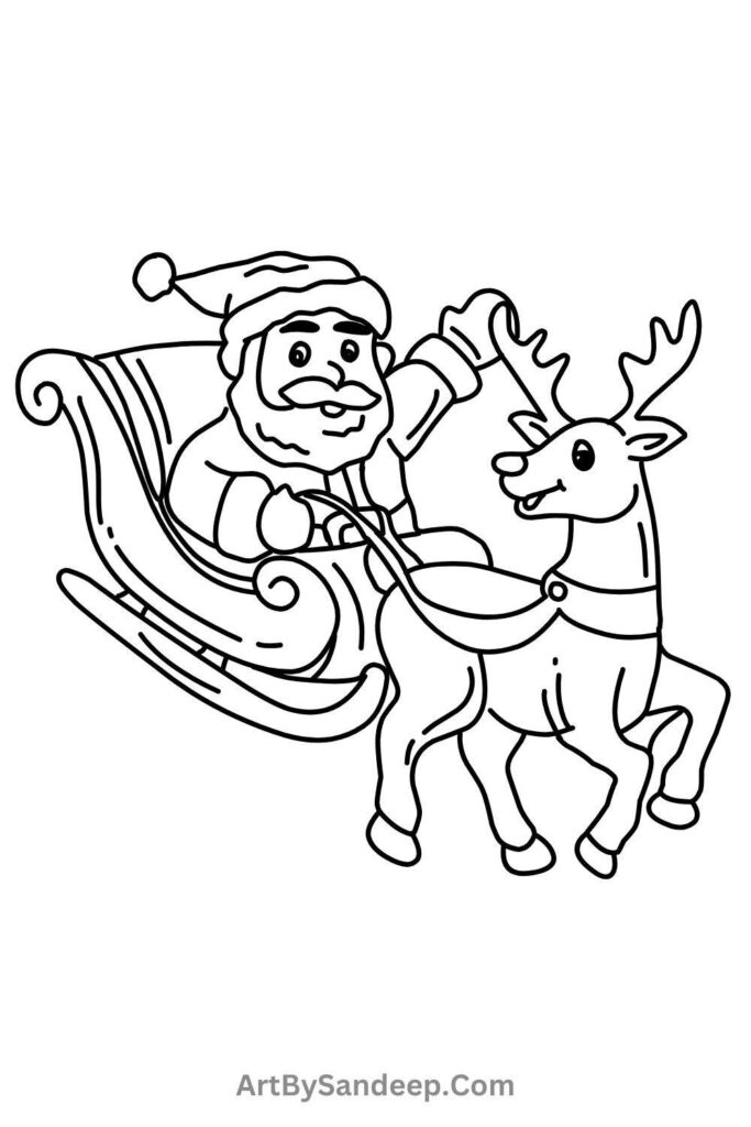 merry christmas coloring pages 2024