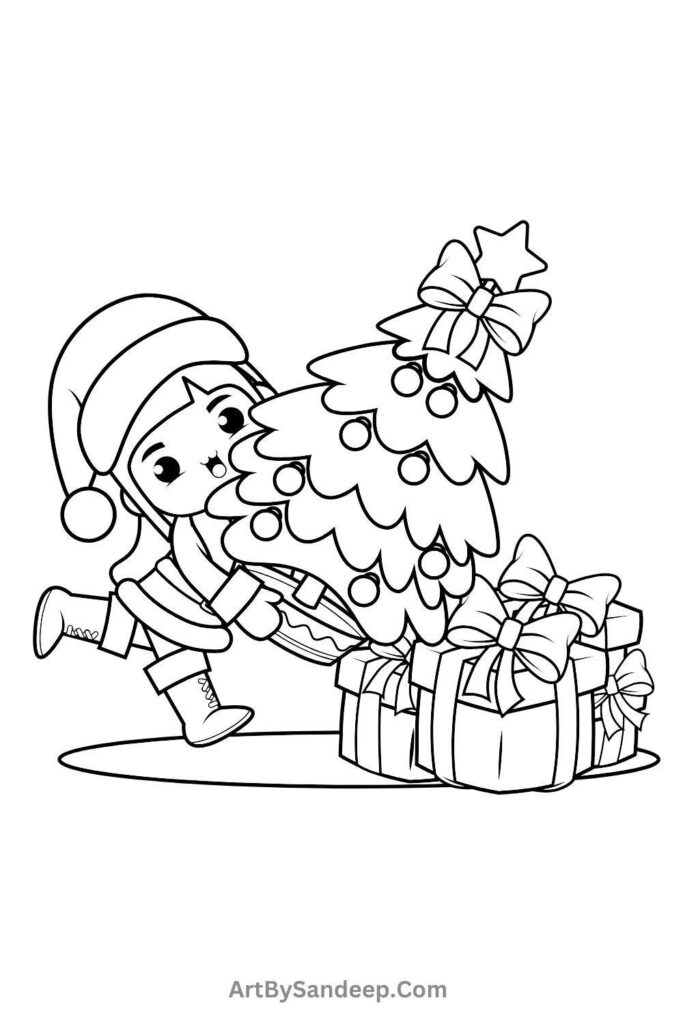 merry christmas coloring pages printable