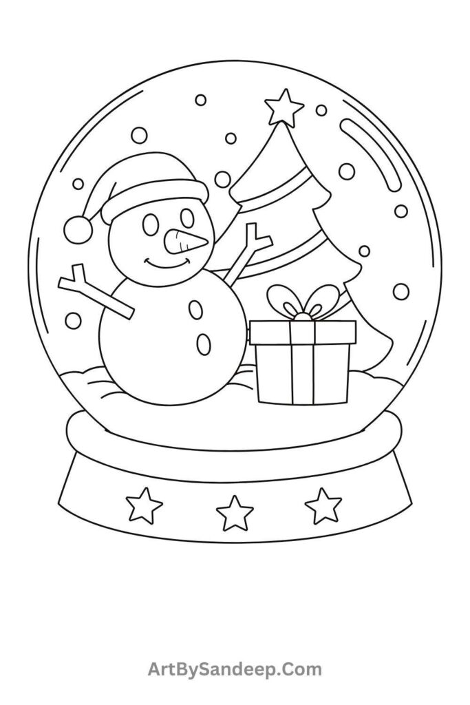 printable cute christmas coloring pages