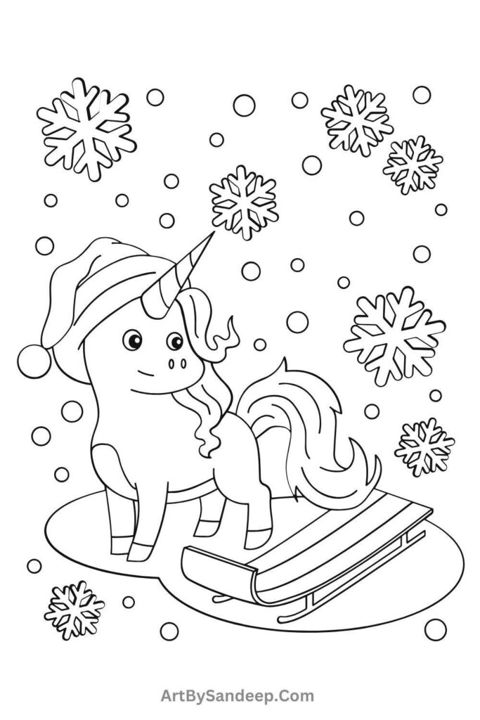 printable kawaii christmas coloring pages 2024