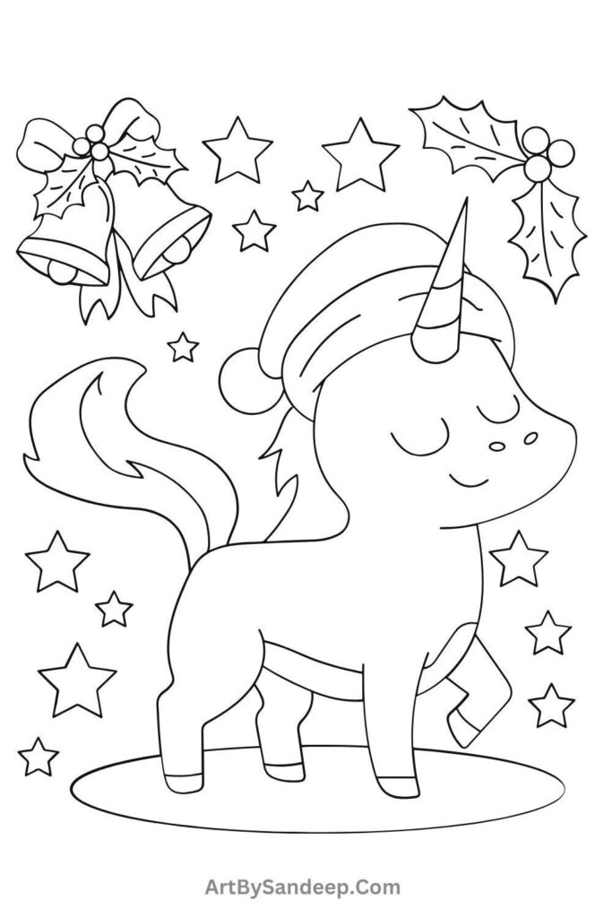 reindeer christmas coloring pages