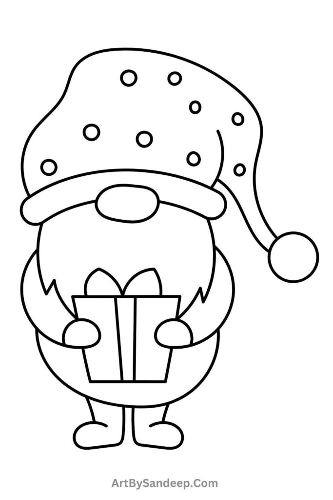 santa cute christmas coloring pages