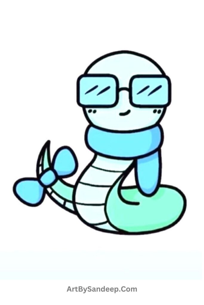 snake cute drawing